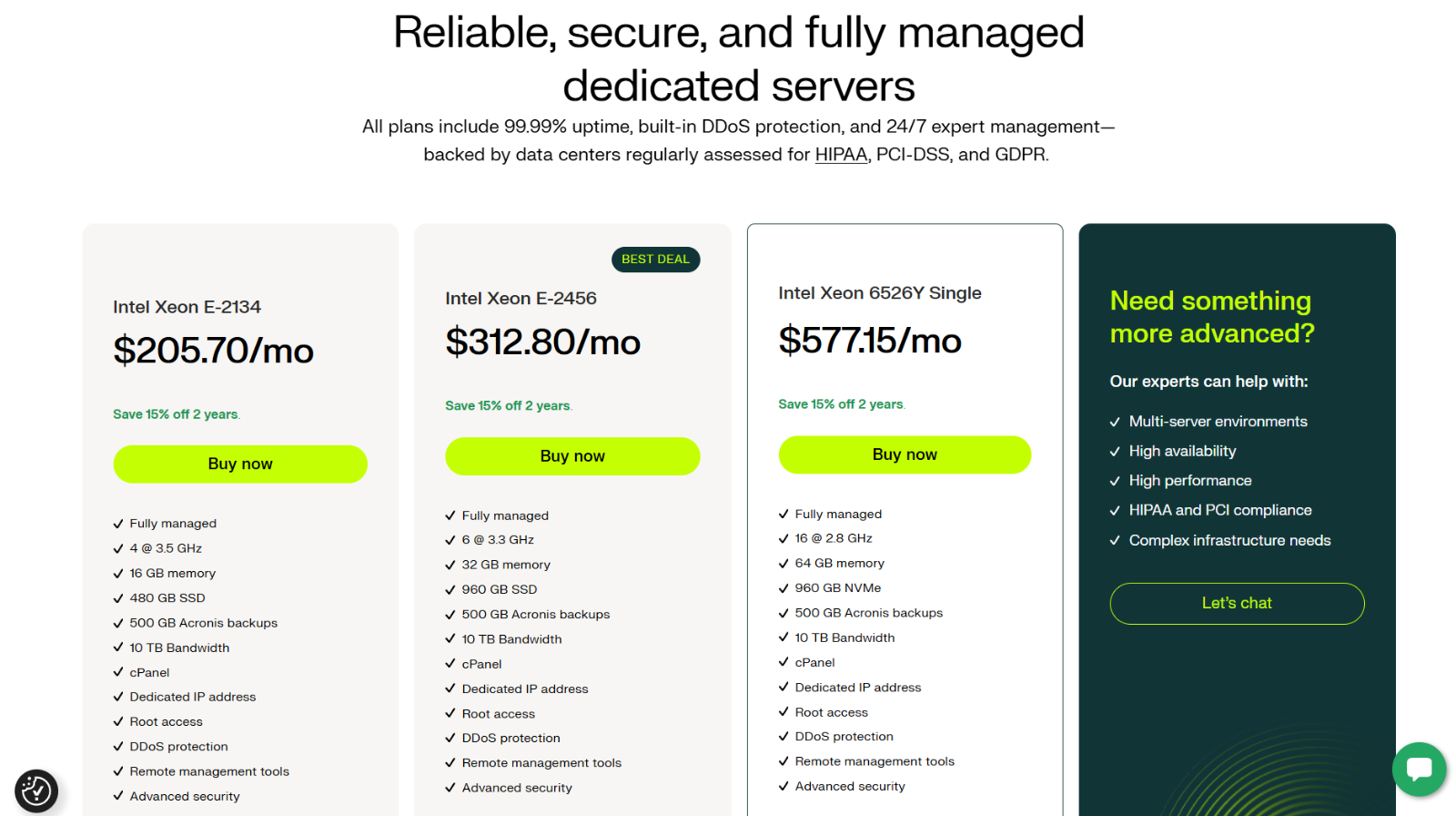 Liquid Web HIPAA Compliant Hosting Pricing